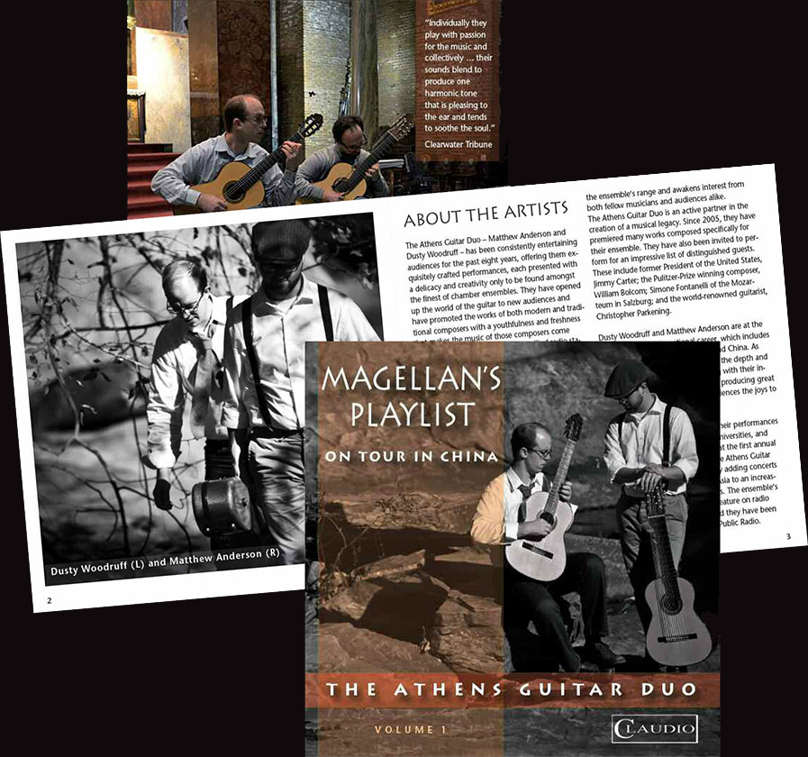 Magellans Playlist/Athens Guitar Duo: Cover Art and Booklet